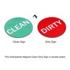 sourcing map Dishwasher Magnet Clean Dirty Sign Round Magnet Red-Green