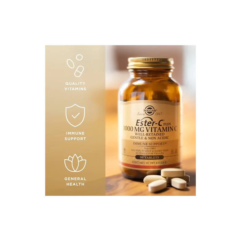 Vitamina C 1000mg Ester-cplus Apoyo Inmunologico 90tabletas