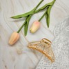 Round Butterfly Hair Claw Clip Transparent Orange 2ea