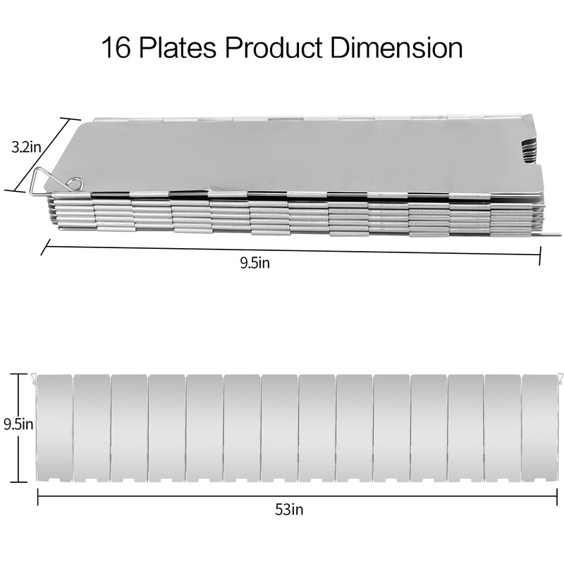 LFSEMINI Camp Stove Windshield (16 plates)