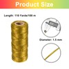 sourcing map 110Yard/328Feet 1.5mm Gold Twine String, Glitter Twine Ropes
