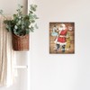 Welcome Santa With Sack Farmhouse Style Wood Wall Decor Sign