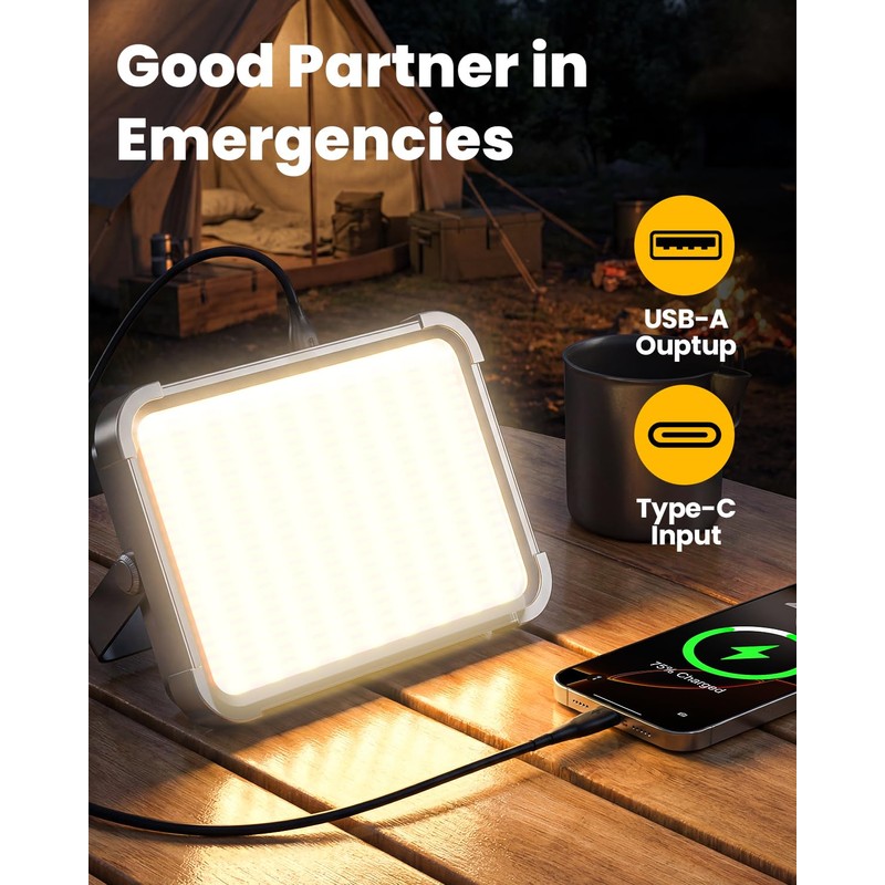 Solar Camping Lantern, 26800mAh Ultra Long Lasting Rechargeable LED Lantern