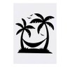 'Hammock & Palm Trees' Temporary Tattoo - Water Resistant, Skin-Safe,