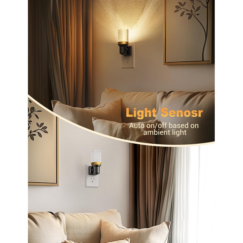 JandCase Night Light, Dimmable Night Lights Plug into Wall, Auto
