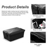 HERKINDNESS Waterproof Cable Box, Black Outdoor Power Box, 32 x