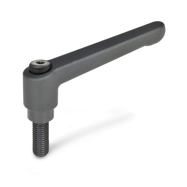 Ganter Normelemente Adjustable clamping lever with threaded screw - GN