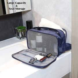 Toiletry Bag for Men Women Toiletry Bag Travel Accessories Cosmetic Bag Organizer, navy, simple