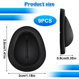 9PCS Water Cup Holder Limiter, 1.41" X 1.18” Automotive Silicone Car Cup Limiter, Cup Stabilizer Inserts for Car, Universal for Car Cup Accessories, with Self-Adhesive for Car Truck SUV
