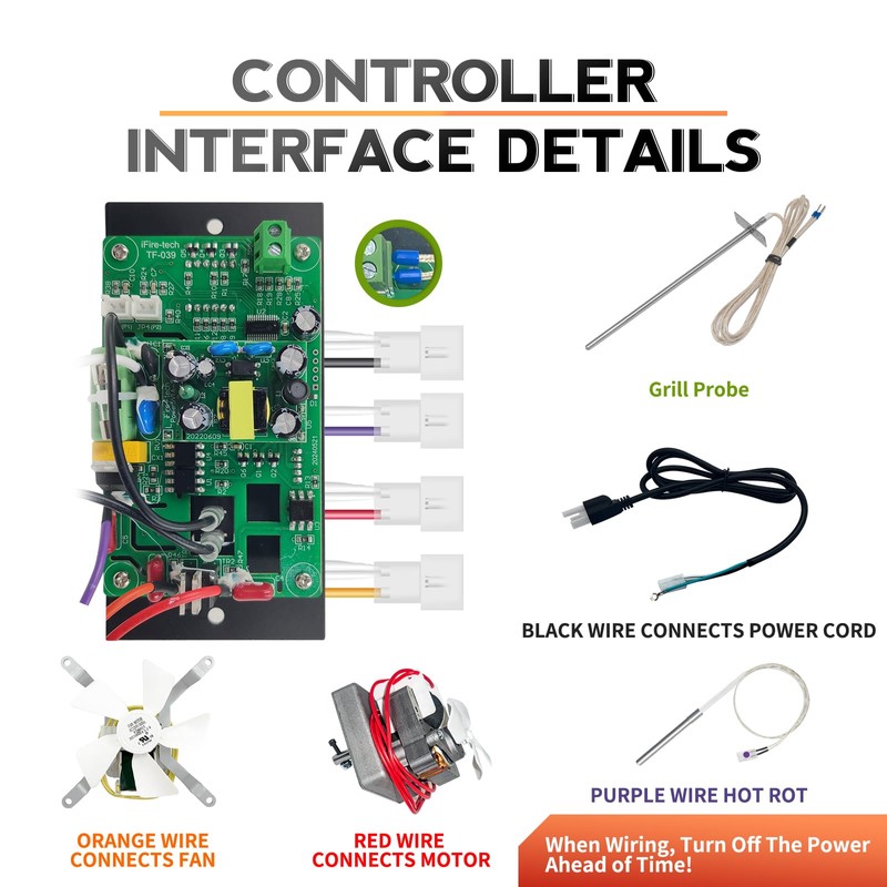 Digital Thermostat Controller Replacement for Traeger Wood Pellet Grills,Fits BAC236,