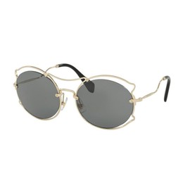 Miu Miu Sunglasses MU50SS ZVN9K1 57mm Women's Sunglasses Pale Gold / Dark Grey