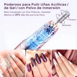 Torno para Uñas Inalámbrico Coslus C20 Profesional con 20000 RPM y 6 Puntas