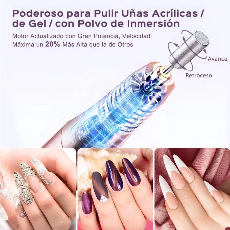 Torno para Uñas Inalámbrico Coslus C20 Profesional con 20000 RPM