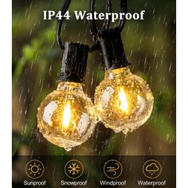 Vanranger Festoon Outdoor Lights 65.5FT 20M G40 Garden Outside Festoon Lights Mains Powered with Remote Control for Gazebo Pergola