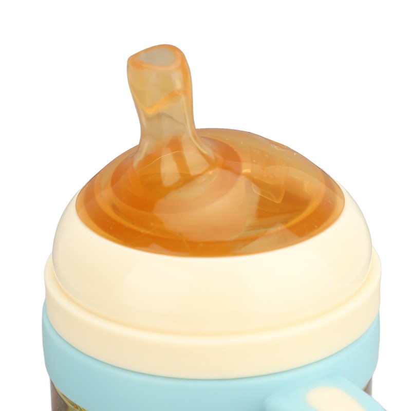 Wide Neck Sippy Straw Bottle Spill Proof Easy Grip Training