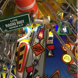 Williams Danger Zone - Pinball Flipper Bat Topper MOD (set of 4) for Road Show pinball