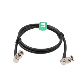Hangton 12G 4K Raw SDI Coaxial Video Cable BNC to BNC Canare LV-61S 75 ohm for Camera Monitor Flexible Shielded 80cm Black Right Angle
