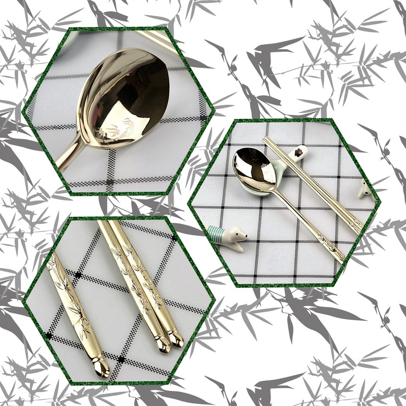 Balwoo [Made in Korea] Bamboo Design Sticky Rice Spoon Chopsticks