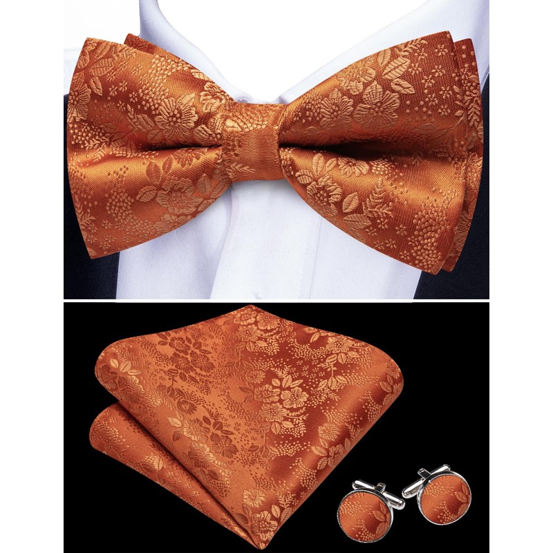 Barry.Wang Royal Blue Bow Ties for Men Pre-tied Bow Tie