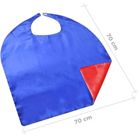 Kids Superhero Capes & Masks - 8 Hero Fancy Dress Costumes - 4 Double Sided Capes, 8 Masks - Birthday Party Dress Up - Girls & Boys