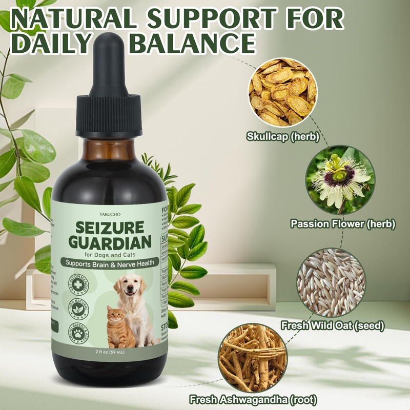 Seizure Guardian for Dogs and Cats, Natural Liquid Formula for