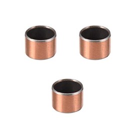 sourcing map Sleeve Bearing 12mm Bore x 14mm OD x 10mm Length Plain Bearings Wrapped Oilless Bushings 3pcs