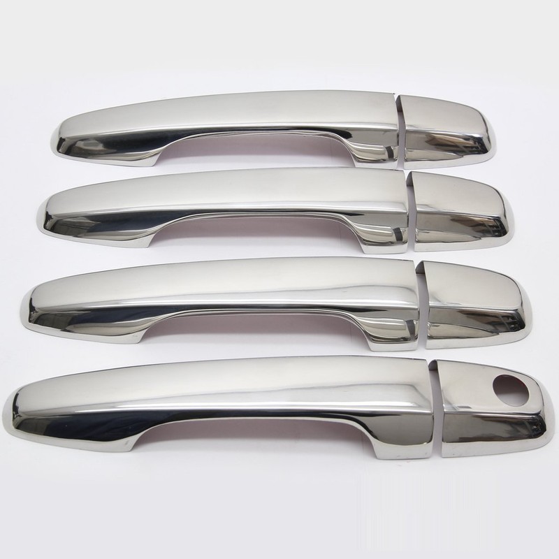 Recambo Stainless Steel Door Handle Trim Caps Set V2A Compatible