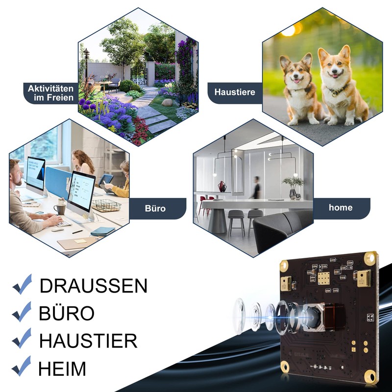 G 13MP Auto Focus USB Camera with Microphone for PC