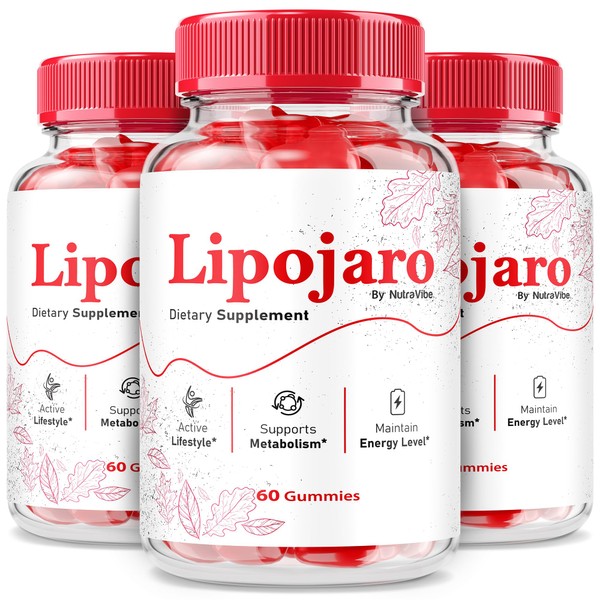 NutraVibe (3 Pack) Lipojaro Gummies – Premium Keto ACV Gummies
