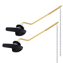 Hygie Rinse 2Pack Universal Side Mount Toilet Handle Replacement Kit Compatible with Kohler K-GP30324-CP/Glacier Bay Toilet with Flapper Chains, Metal Toilet Flusher Lever, Oil Rubbed Bronze