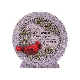 Roman Giftware Inc., Memorial Collection, 4" H Cardinal Memorial Plaque,Religious, Inspirational, Durable (3x1x4)