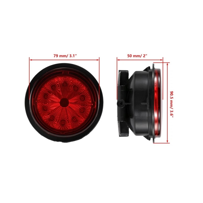 Ironwalls 2x LED Tail Lights Rear Brake Stop Lamps Assembly