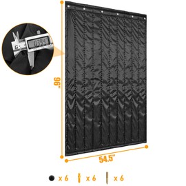 Large Sound Absorbing Blanket, Sound Dampening Curtain, Reduce Noise and Blackout, Recording Studio Acoustical Treatments, 0.4" Thickness, Black