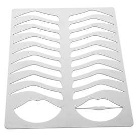 Healeved Unique Eyebrow Exercise Template Stainless Steel Brow Lip Mold Easy to Use Stencil for Brow Shape