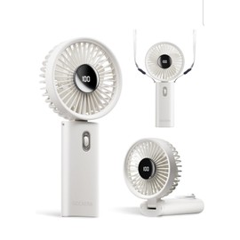 GOCKERA Portable Fan, 100 Speeds Scrolling Switch Adjustable 4200mAh Rechargeable, White