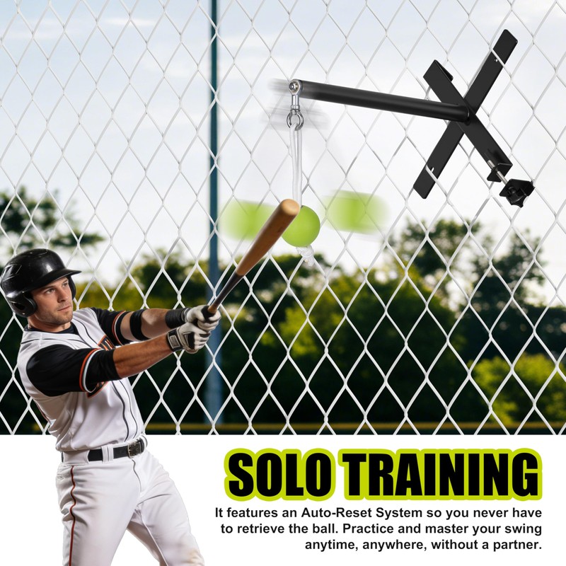 Hikeen Portable Baseball Swing Trainer with Auto Reset Tethered Ball