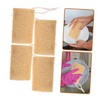 KOMBIUDA 4Pcs Natural Loofah Dish Scrubber Multi Functional Cleaning Sponge