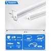 Ensenior 12-Pack T5 LED Shop Lights, 4FT 2000LM 6500K Super
