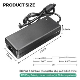 COOLM 24V 6A Power Supply Adapter 144W AC 100-240V to DC 24 Volt 6Amp 6 Amp Transformer 24V6A for LED Strip Light LED Driver CCTV Security System