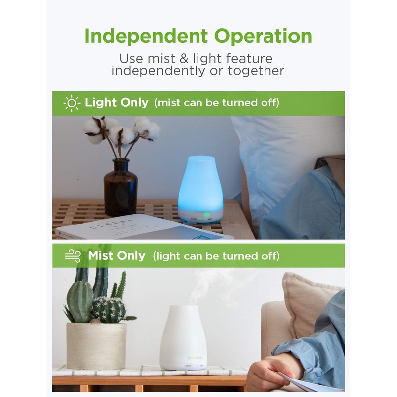 InnoGear Essential Oil Diffuser, 2 Pack Premium 5-in-1 Aromatherapy Humidifiers
