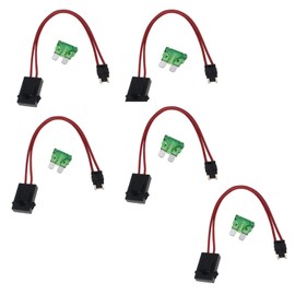 JIAKUPA 32V 16AWG Car Fuse Holder 30A Mini Fuse Adapter Connector,Standard Heavy Duty Wire Extension for Vehicle 5 Pack