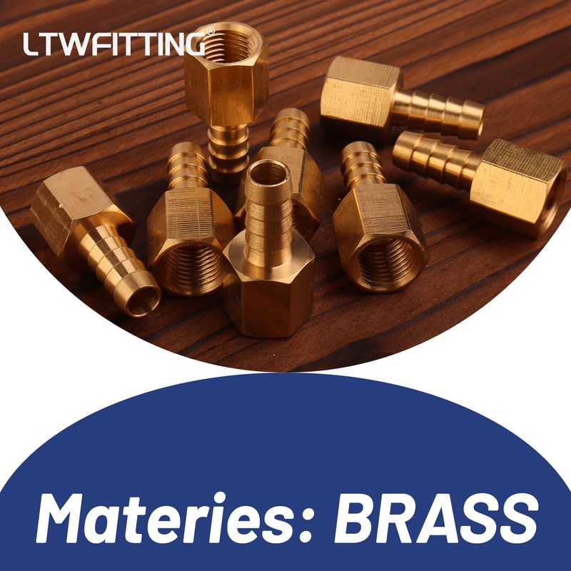 LTWFITTING Brass BSP Fitting Coupler/Adapter 1/4-Inch Female BSPP x 8mm