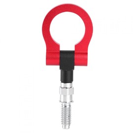 Universal Car Tow Hook Decoration Towing Ring Decor Kit, Auto Trailer Aluminum Alloy Front Tow Hook Towing Ring Eye Towing Tow Hook Decor Kit for E Series(Red)