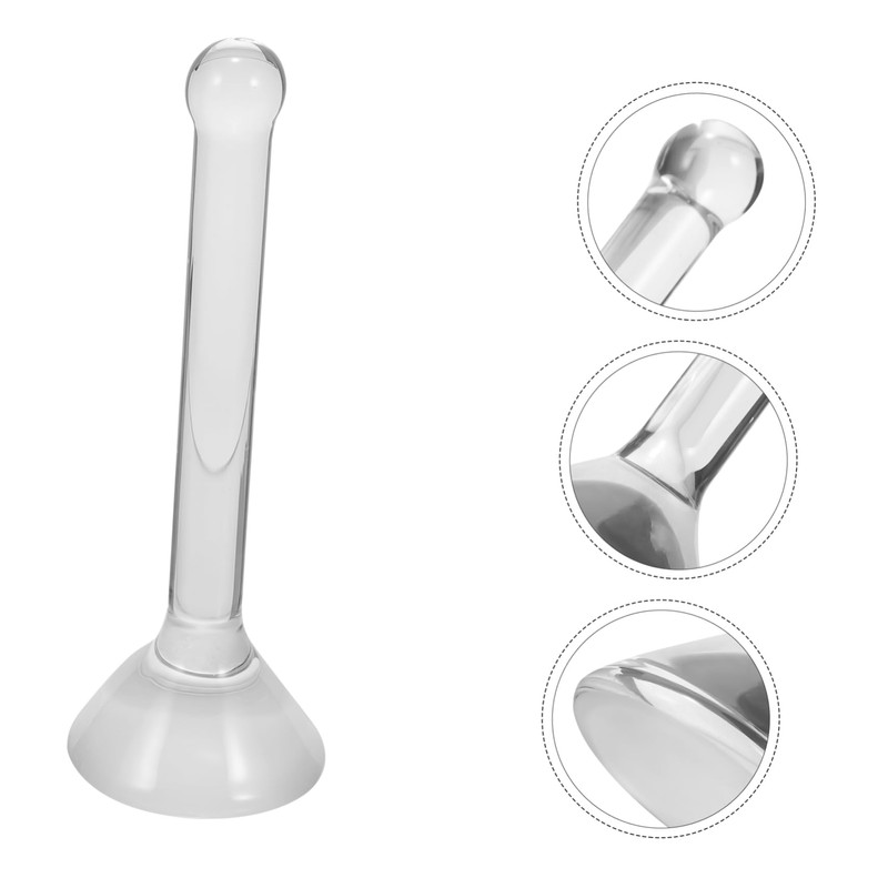 Tofficu Manual Grinding Rod Glass Pestle Round Handle for Paints