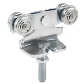 Gedotec Helm Agrar Rollapparat 373 Drive Height-Adjustable Double Pair for Steel Runners Sliding Gate | Track Rollers Profile 300 | Made in Germany | Pack of 2 - Wheels for Sliding Door Fitting