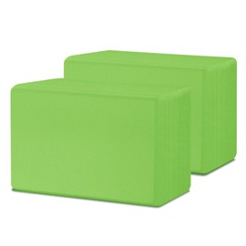 Yoga Block, EVA Foam Yoga Blocks 2 Pack, High Density & Non Slip Dance Blocks for Stretching and Toning, Fitness Accessories for Stability & Balance (Green)