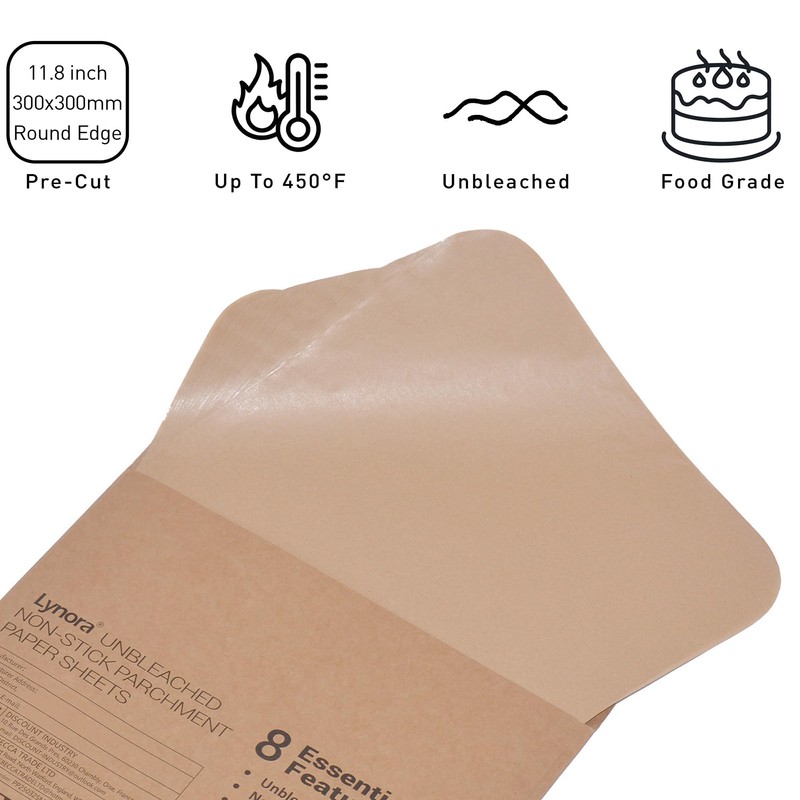 200Pcs 12 x 12 Inch Precut Parchment Paper Sheets, Compatible