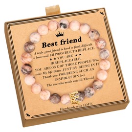 Best Friend Bracelet as Best Friend Christmas Gifts for Women, Natural Stone Bracelet as Birthday Gifts for Best Friend Woman, Bff Bracelet as Bestie Gifts for Christmas