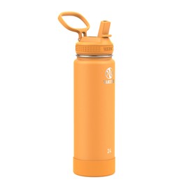 Takeya Actives 24 oz Vacuum Insulated Stainless Steel Water Bottle with Straw Lid, Premium Quality, Honeycomb