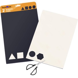 Rubber Non Slip Pads Self-Stick 2 Pieces Black Translucent Rubber Pads Anti Skid 4x6 inch